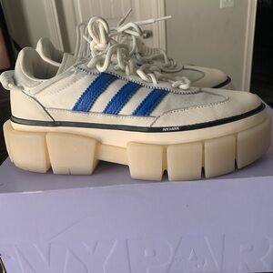 Adidas x Ivy Park White and Blue Sneakers women’s size 9